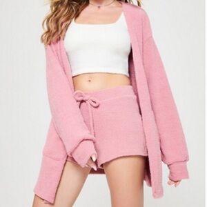 YITTY Pet Me Booty Short & Cardigan Set “Mauve Ya Body”